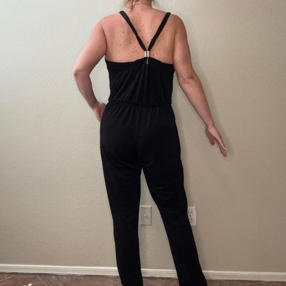 Jennifer Lopez Black Straight Leg Jumpsuit | L - Picture 2 of 5